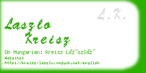 laszlo kreisz business card